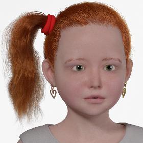 Rosemary Realistic Little Girl Rigged Character